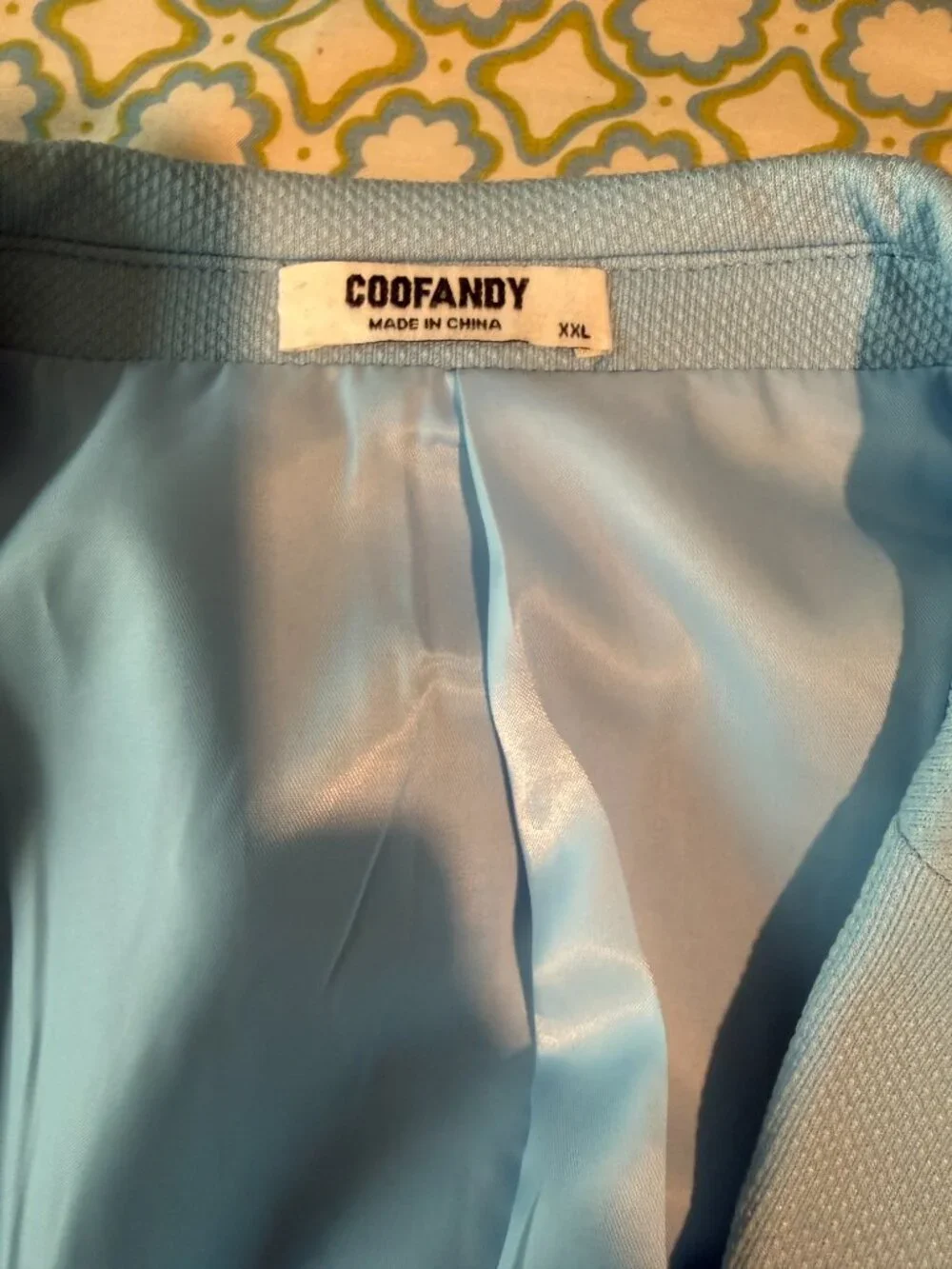 coofandy men’s light blue blazer XXL